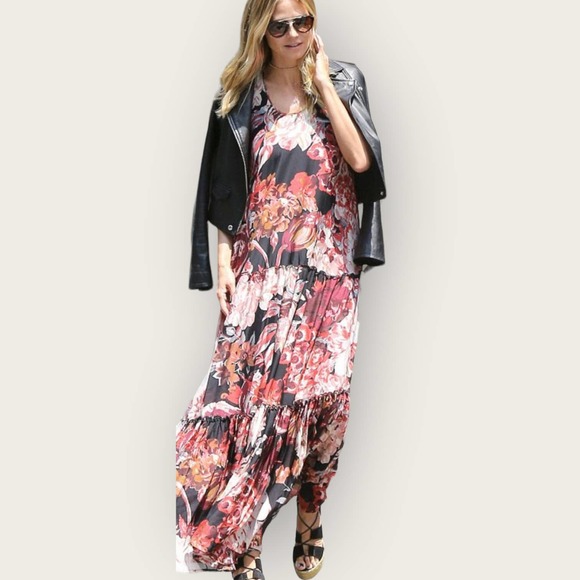 Elizabeth and James Dresses & Skirts - Elizabeth and James (M) Izzie Floral Silk Maxi Dress Multicolor Floral
